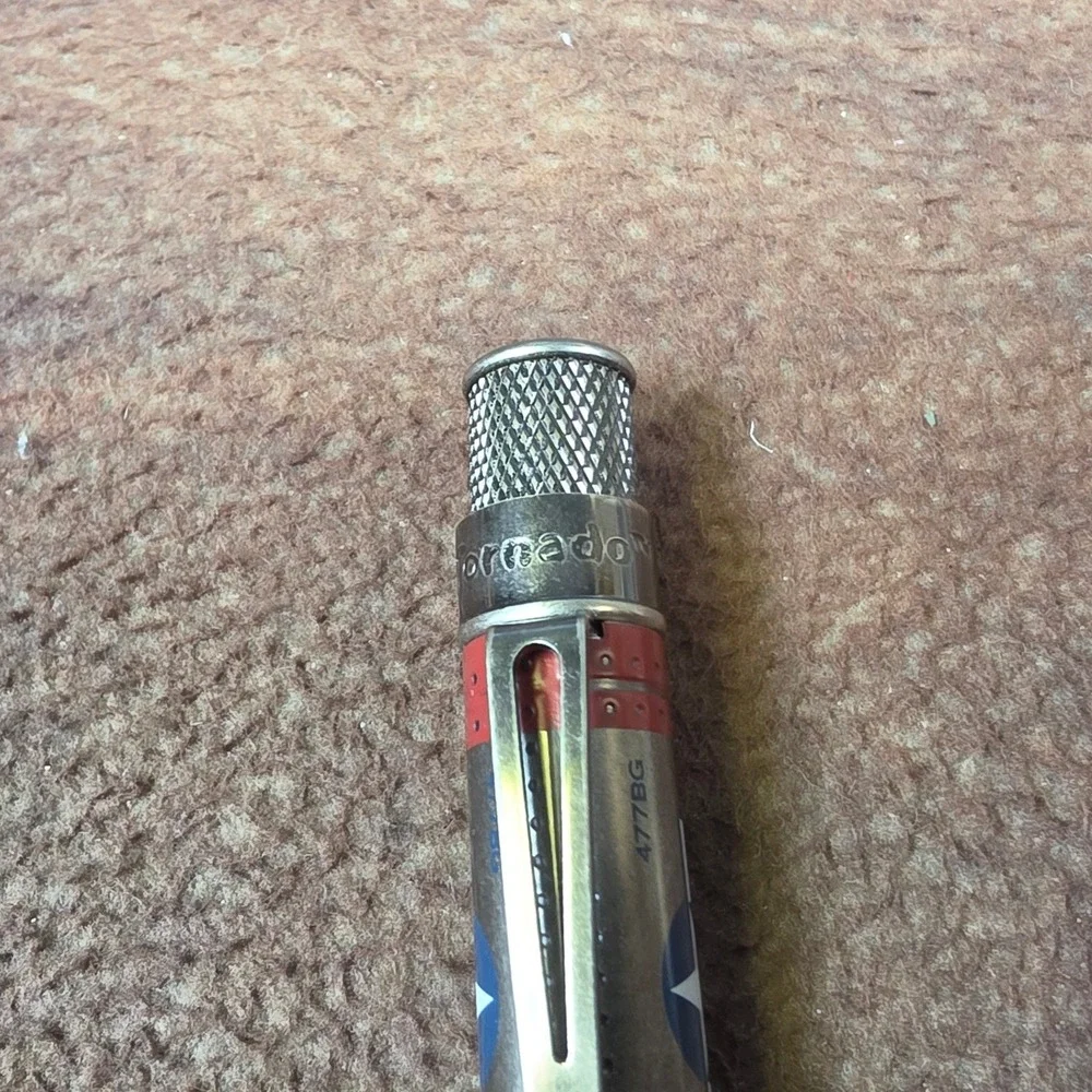 Retro 1951 Tornado Rollerball Pen Adult OS Silver Good P-51 Mustang WWII Plane